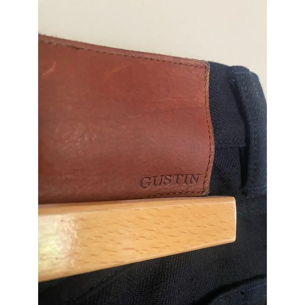 GUSTIN #135 INDIGO/ SADDLE BLANKET 5 POCKET CALIFORNIA SLIM 30x34